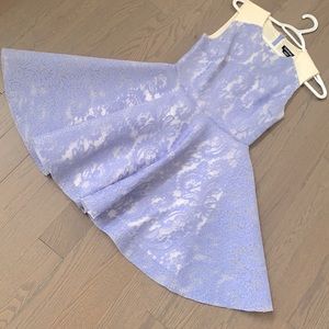 Bluish purple dresss.